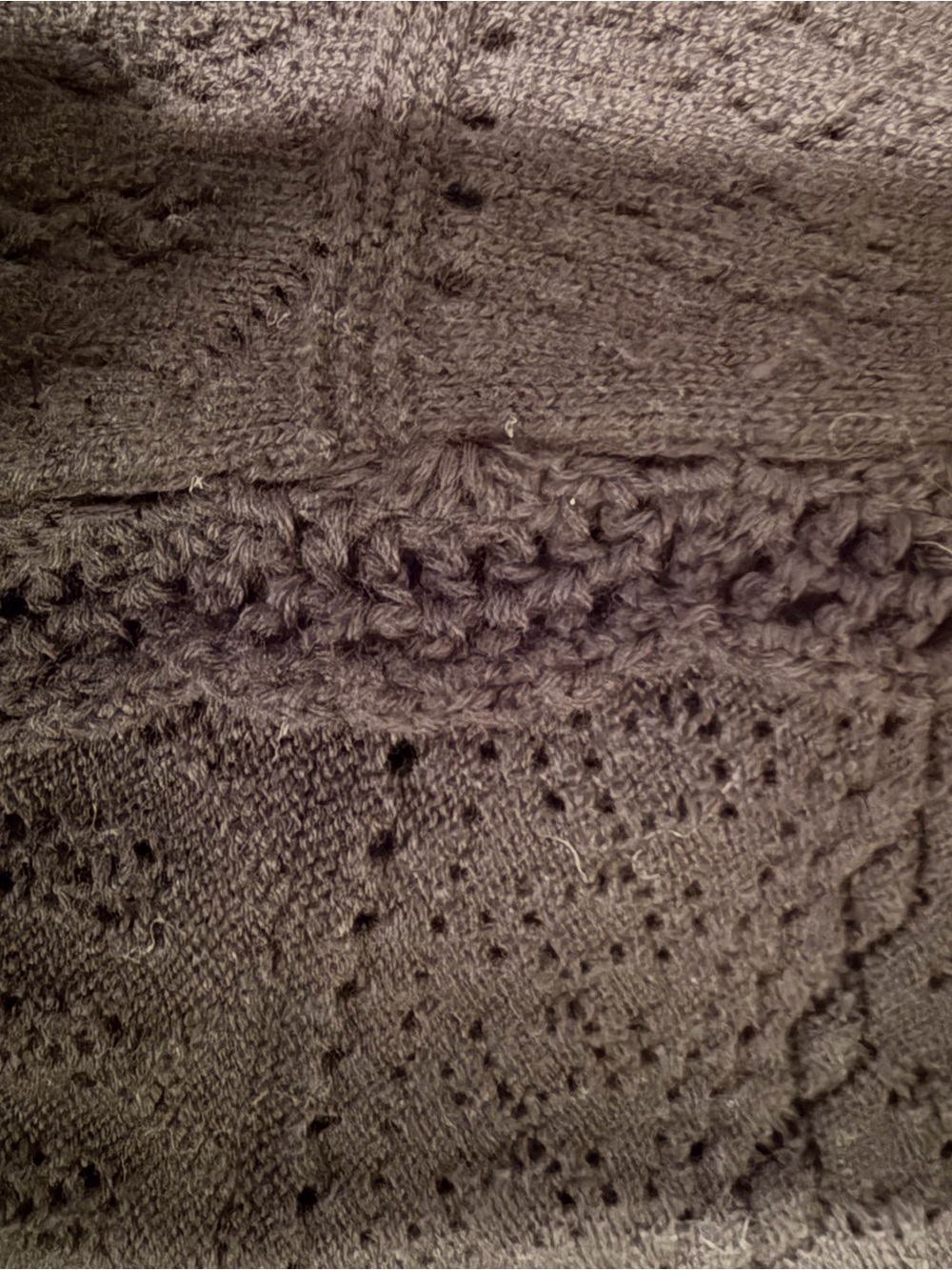 Sezane Black Knit Openwork Women's Sweater - Picture 8 of 13